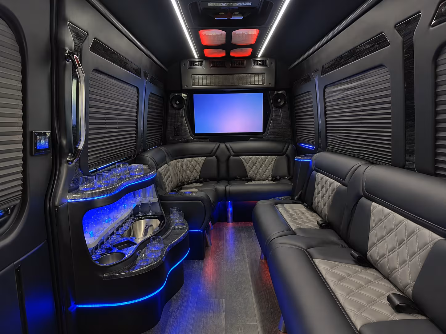 north las vegas 50 passenger party bus interior